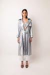 Vivienne Silver Trench Coat