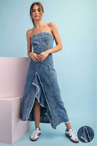 Mineral Washed Denim Dress – Hippie Vibe Tribe
