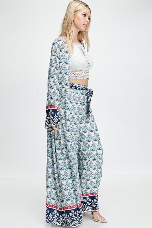 Kimono-Pants Print Set - Hippie Vibe Tribe