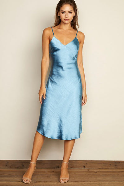 baby blue slip dress Satin – Hippie Vibe Tribe off shoulder gown waist and hips measure Pleated Comfortable Dress Pants Taille:XS/S