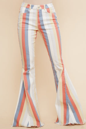 Striped Flare Hippie jeans