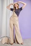 Mineral Washed Hippie Flare Bottom Overalls