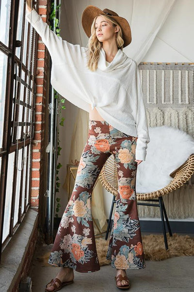 Floral Girl Hippie Flare Bell Bottoms
