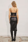 Leather Crop Top & Skinny skirt.