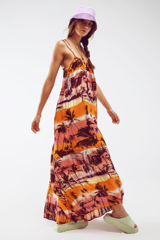 Hawaiian Maxi Dress large Hawaiian Maxi Dress large