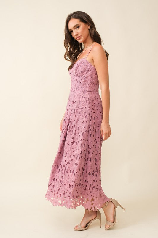 Orchid Purple Lace Floral Dress 5-6 Orchid Purple Lace Floral Dress 5-6