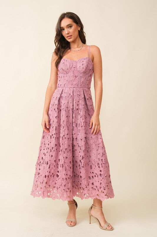 Orchid Purple Lace Floral Dress 5-6 Orchid Purple Lace Floral Dress 5-6