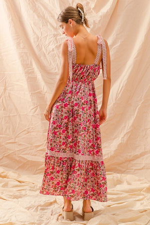 Maxi Dress with Tie Lace Straps