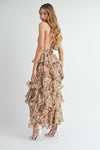 Floral Print Halter Maxi