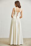 MILKMAID RUCHED LACE UP DRESS