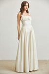 MILKMAID RUCHED LACE UP DRESS