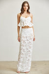 2 Piece White Lace Crocheted Set