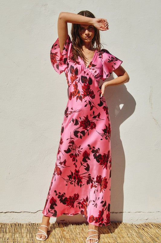 Heartache Flutter Maxi Dress