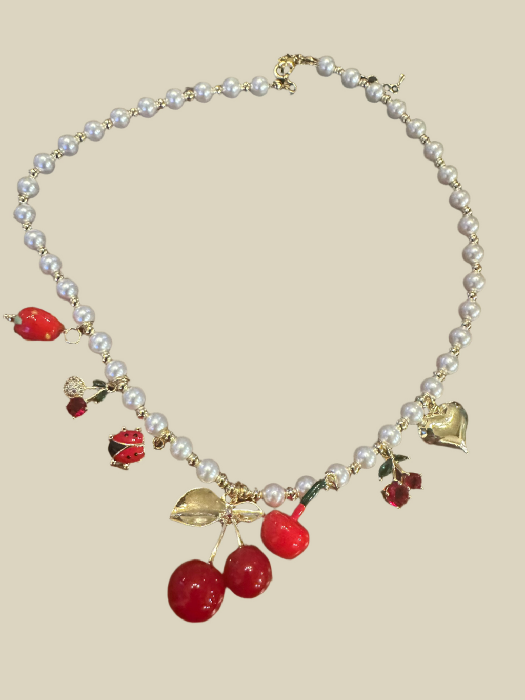 "Pearl & Cherry" Necklace