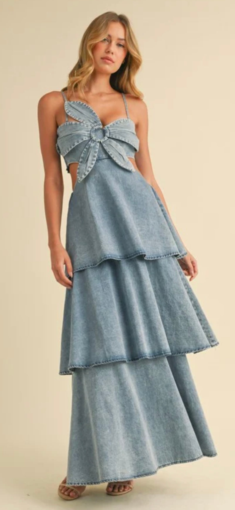 Flower Ruffle Maxi Dress