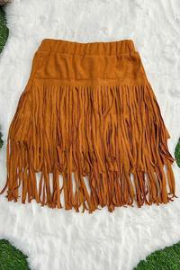 Little Hippie Girl Fringe Skirt