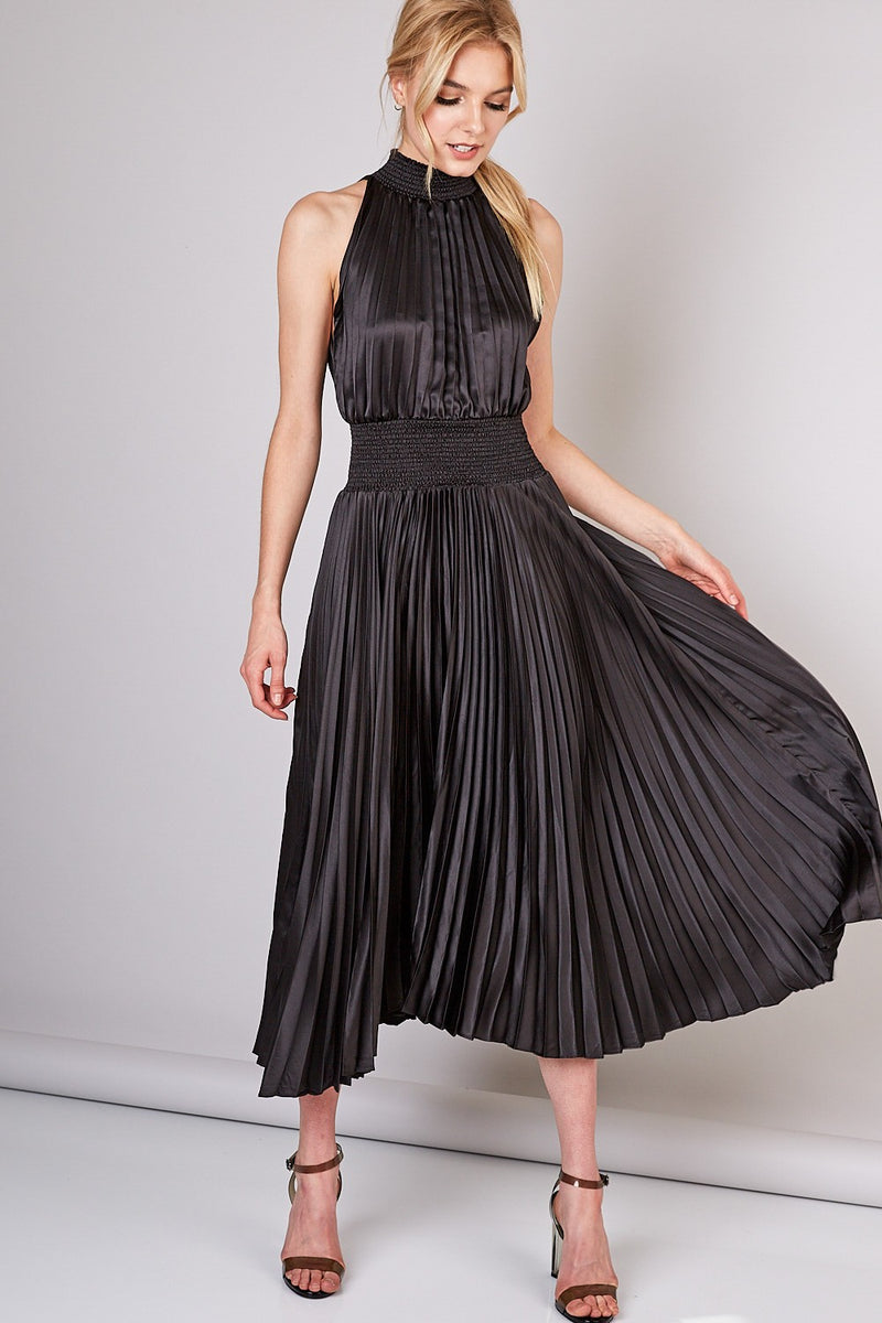 Sexy Black Pleated Halter Dress Hippie Vibe Tribe Sexy Black Pleated Halter Dress Hippie Vibe Tribe