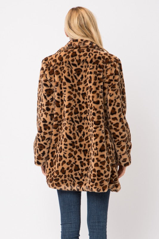 Leopard Fur Jacket - Hippie Vibe Tribe
