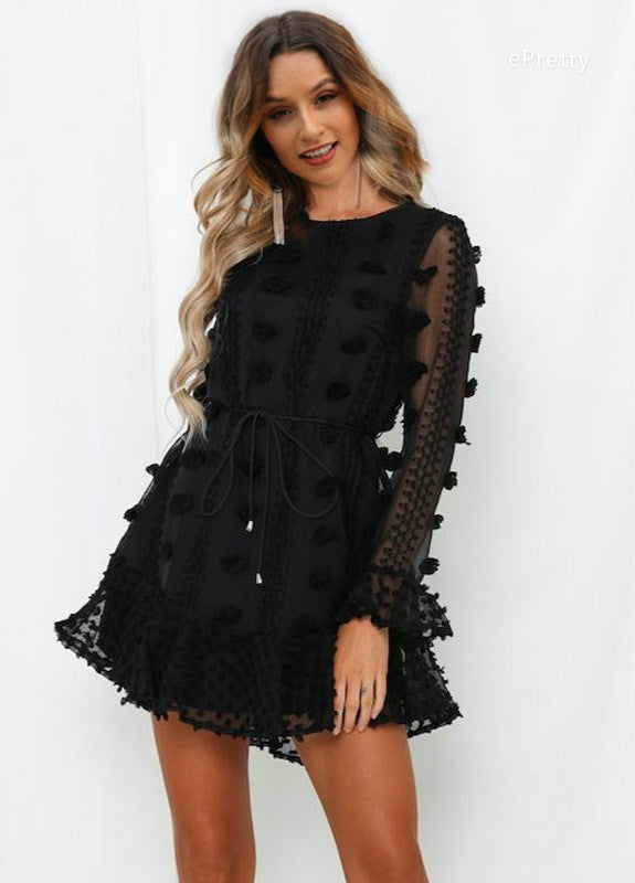Pom Pom Floral Mini Dress Small Pom Pom Floral Mini Dress Small
