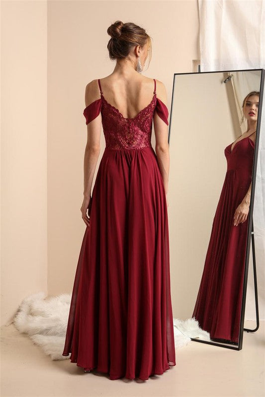 cinderella red dress Cinderella Couture CC8045J Off Shoulder Lace Applique Ball Gown