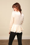 Peplum Lace Up Top - Hippie Vibe Tribe