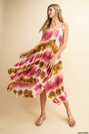 Bohemian Tie-Dye Scarf Dress - Hippie Vibe Tribe