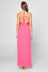 Berry & Pink Halter Maxi Dress