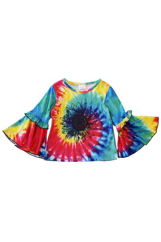 Hippie Kids Tie Dye Sunflower Top and Pants