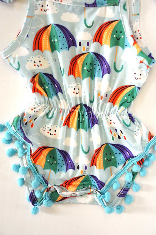 Dinosaur Baby Girl Rainbow Romper Rainbow Baby Romper – Hippie