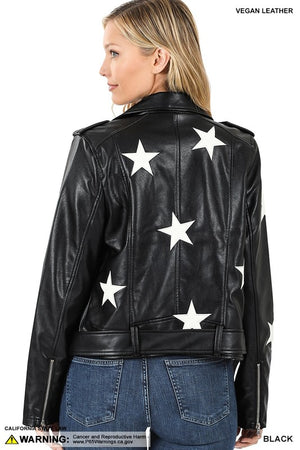 Black Star Vegan leather Jacket