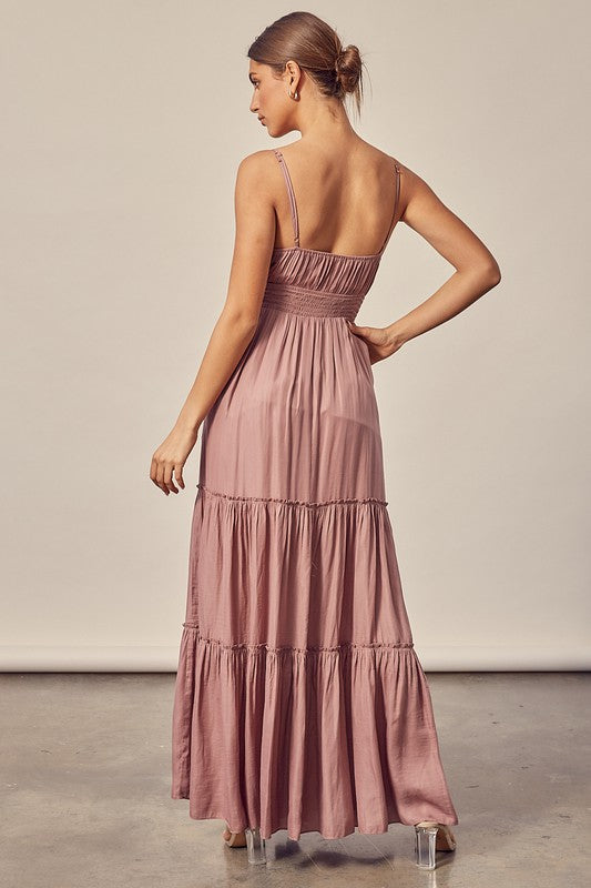 dusty mauve maxi dress Baltic Born Womens Aveline Maxi Dress | Dusty Mauve Floral