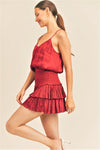 Red Valentine Sweetheart Tiered Skirt