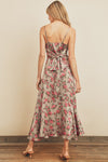 Rose Print Silk Dress