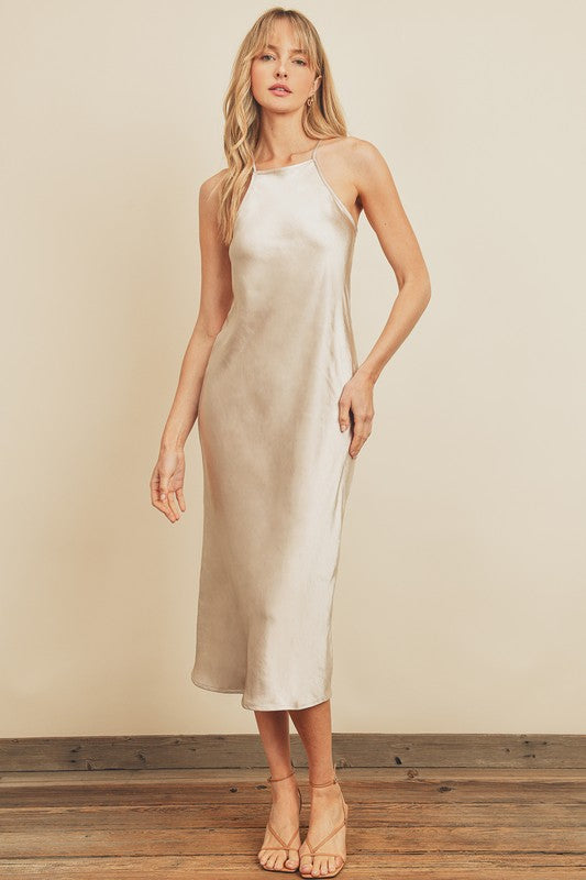 Satin Halter Maxi Dress. Hippie Vibe Tribe Satin Halter Maxi Dress. Hippie Vibe Tribe