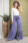 Denim Look Swingy Wide Leg Pant