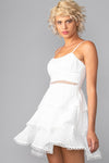 White Babydoll Layered Midi-Dress