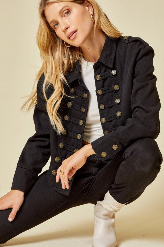 Channeling vintage vibes with this military-inspired jacket