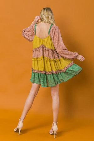 Swing Ruffled Mini-Dress