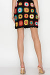 Hippie Girl Crocheted Miniskirt