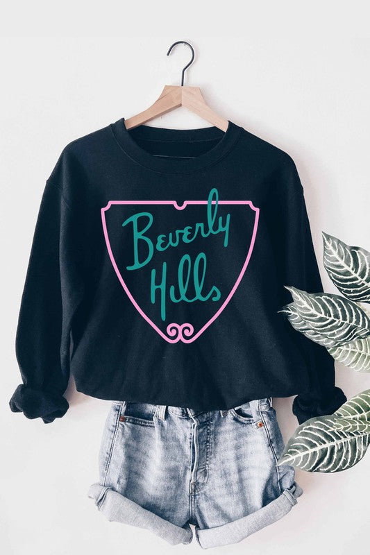 Beverly Hills Vintage Crewneck Sweatshirt - Beverly Hills Sweater For  Women, Beverly Hills Club Sweatshirt