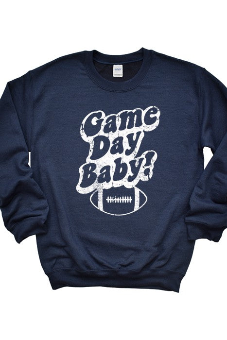 YELLOW  "GAME DAY BABY"! Sweatshirt