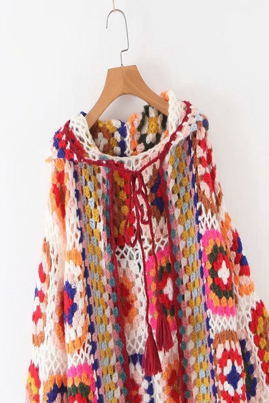 Hippie Girl Crocheted Cardigan