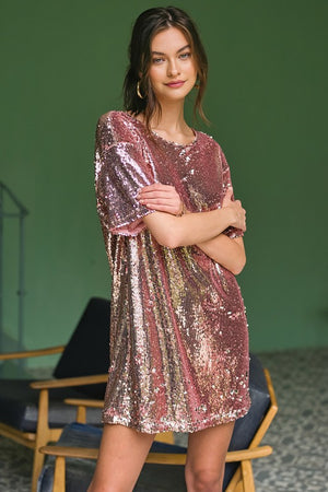 Rose Sequin Tunic Dress Rose Sequin Tunic Dress