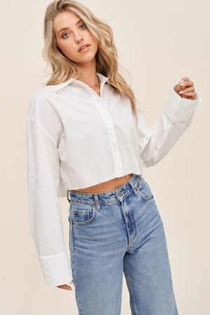 Everyday Crop Tailored Blouse
