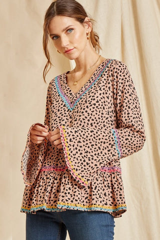 Leopard Print Babydoll Top – Hippie Vibe Tribe