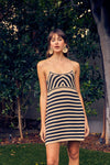 Knit Striped Midi-Dress