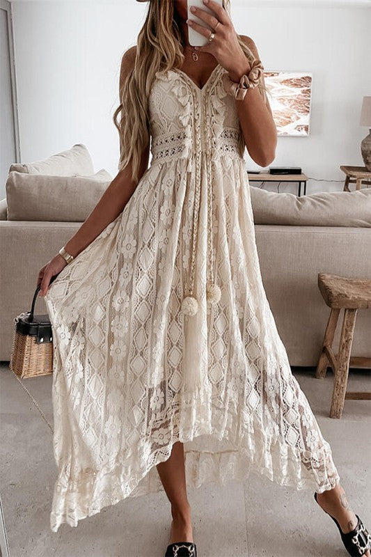Bohemian Lace Maxi Dress. – Hippie Vibe Tribe