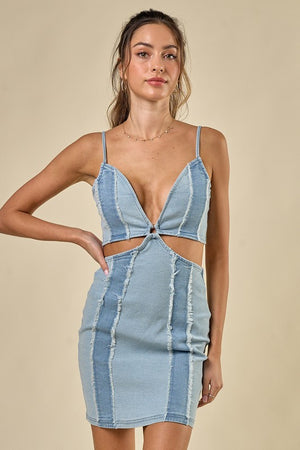 70's Block Denim Mini Dress – Hippie Vibe Tribe
