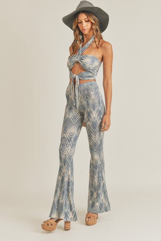 Floerns Women's Tropical Print Pajama Set - Cami Top & Pants Sleepwear