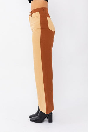 Block Brown & Taupe Pants